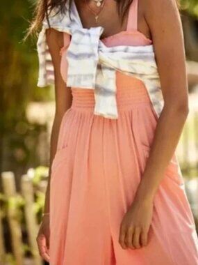 Anthropologie Javiera Smocked Jumpsuit